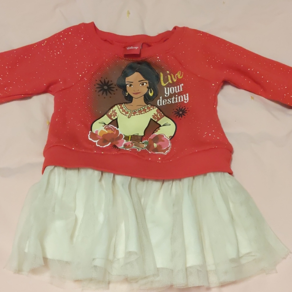 Disney's Elana Long Sleeve Top with attached Tutu
